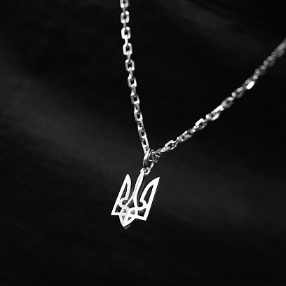 Срібний кулон "Герб України - Тризуб" 133138 №12