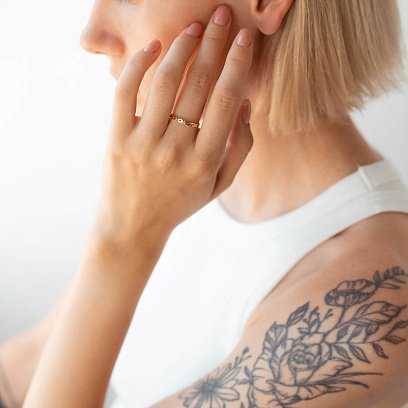 Золота каблучка "Ланцюжок" к07073 №7