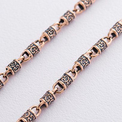 Золотий ланцюжок "Фантазійне плетення" з чорнінням (5мм) ц00355 №3