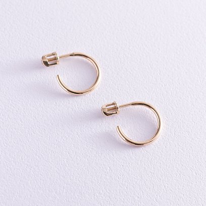 ﻿Сережки-пусети "Келлі"в жовтому золоті с06989