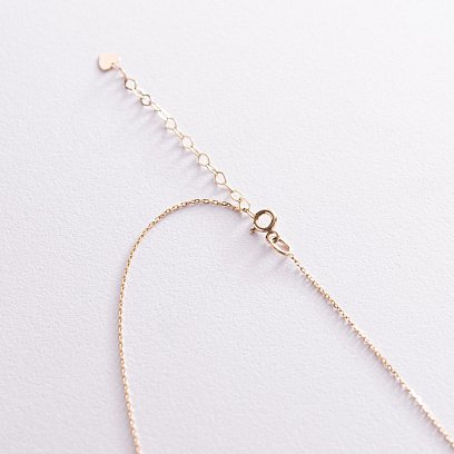 Кольє "Сердечки" у жовтому золоті кол02140 №4