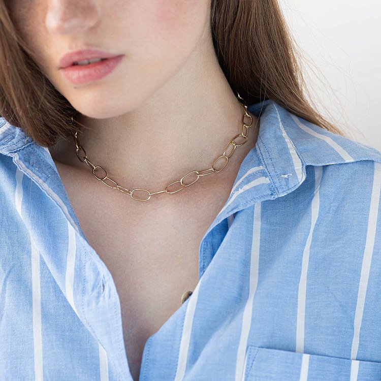 Кольє "Свобода" в жовтому золоті кол01702 від ювелірного магазину Онікс