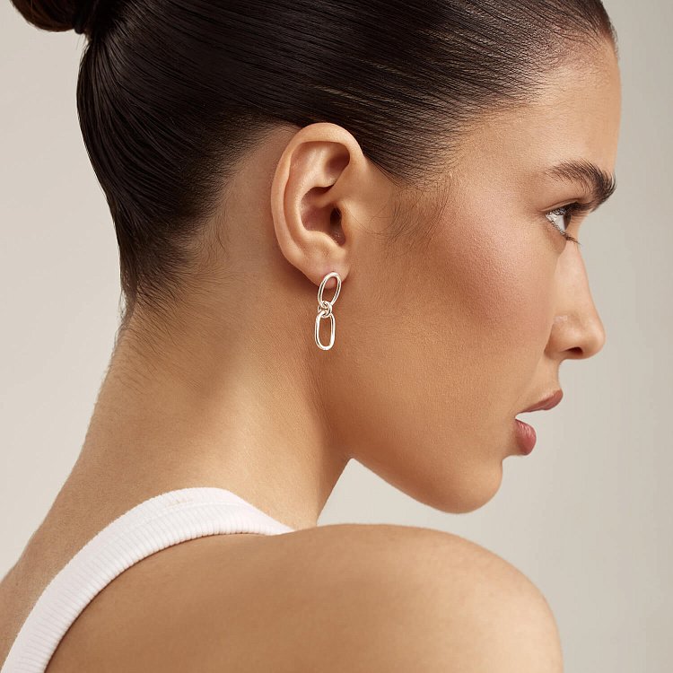 Срібні сережки - пусети "Вплив" 122981 від ювелірного магазину Онікс - 8