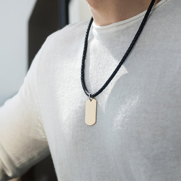 Большой жетон в белом золоте (возможна гравировка) п03735 от ювелирного магазина Оникс - 1