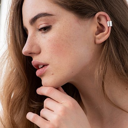 Серебряная серьга-каффа 122703 №10