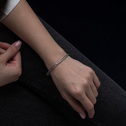 Золотий браслет з діамантами шр01200 №2