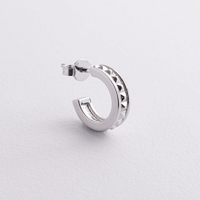 Чоловіча моносережка в сріблі Zancan ESO009 №2