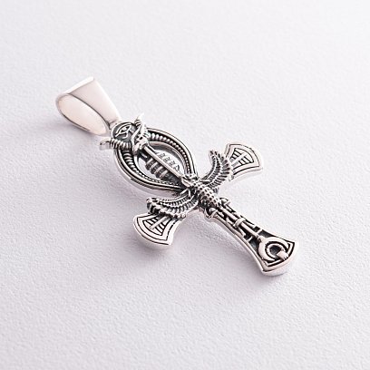 Серебряный кулон "Египетский крест Анкх. Жезл Озириса - символ вечной жизни" 133111 №7