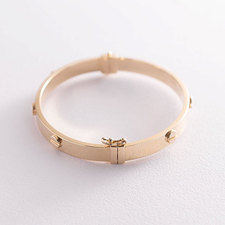 Жорсткий браслет з жовтого золота (0.6 см) б04264 від ювелірного магазину Онікс - 3