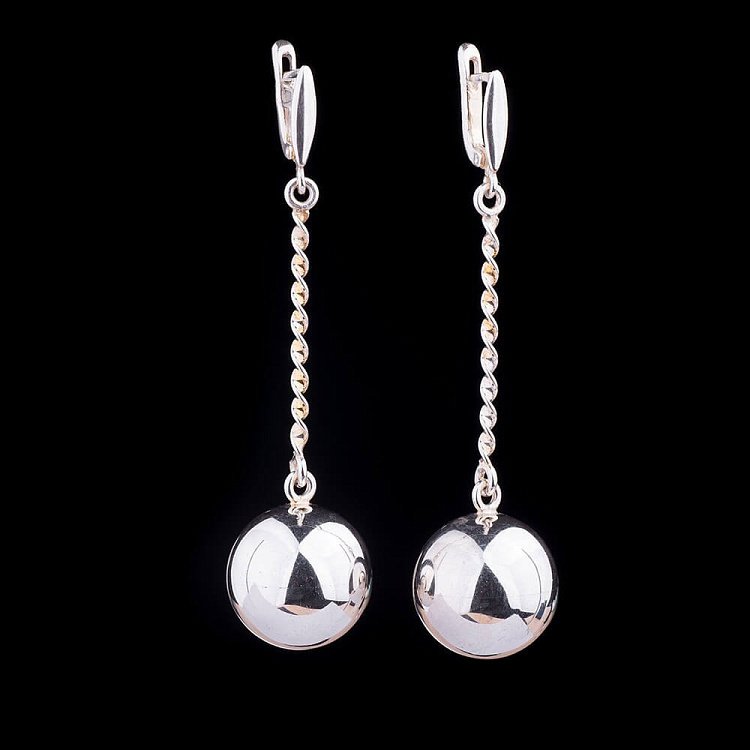 Серьги "Шарики" 12037 от ювелирного магазина Оникс - 1