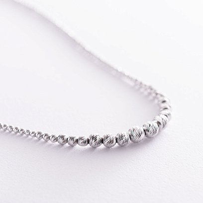 Срібне кольє "Кульки" 181073 №4