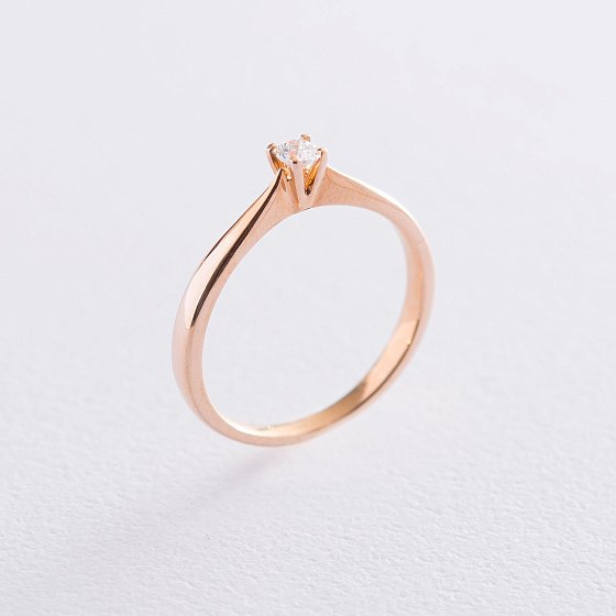 Золотое помолвочное кольцо (цирконий Swarovski) к06222