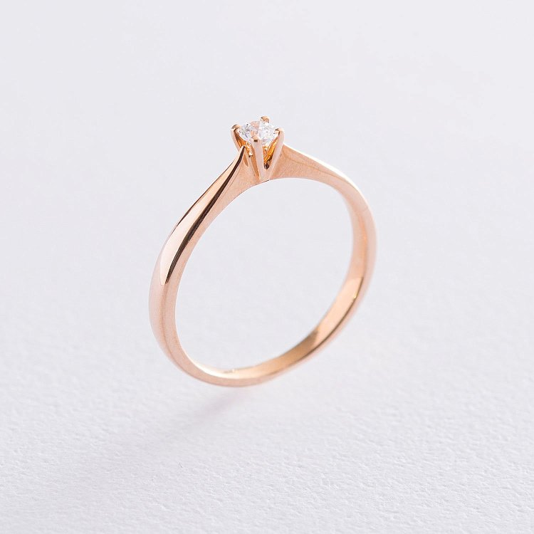 Золотое помолвочное кольцо (цирконий Swarovski) к06222 от ювелирного магазина Оникс