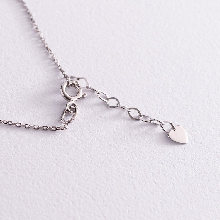 Колье "Ласточки" в белом золоте кол02020 от ювелирного магазина Оникс - 5