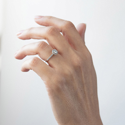 Серебряное кольцо с фианитами 901-00182 №4