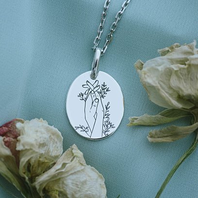 Серебряный кулон "Особая связь" 133045св №5