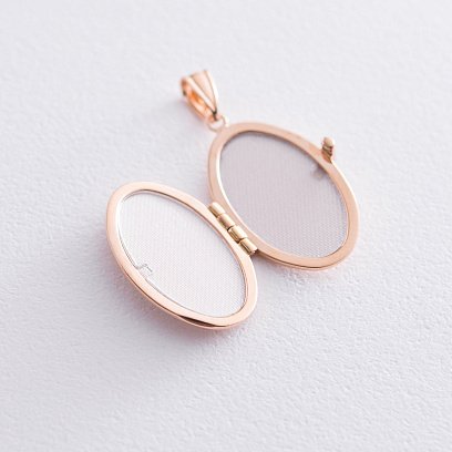 Золотий кулон для фотографії з хрестиком п02940 №2