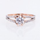 Помолвочное золотое кольцо (фианиты) к02768 от ювелирного магазина Оникс - 1