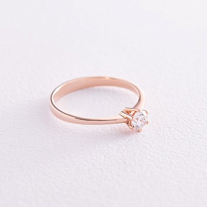 Заручальна золота каблучка з діамантом 27622421 №6