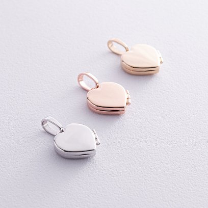 Золотой кулон "Сердечко"  для фотографии п02939 №5