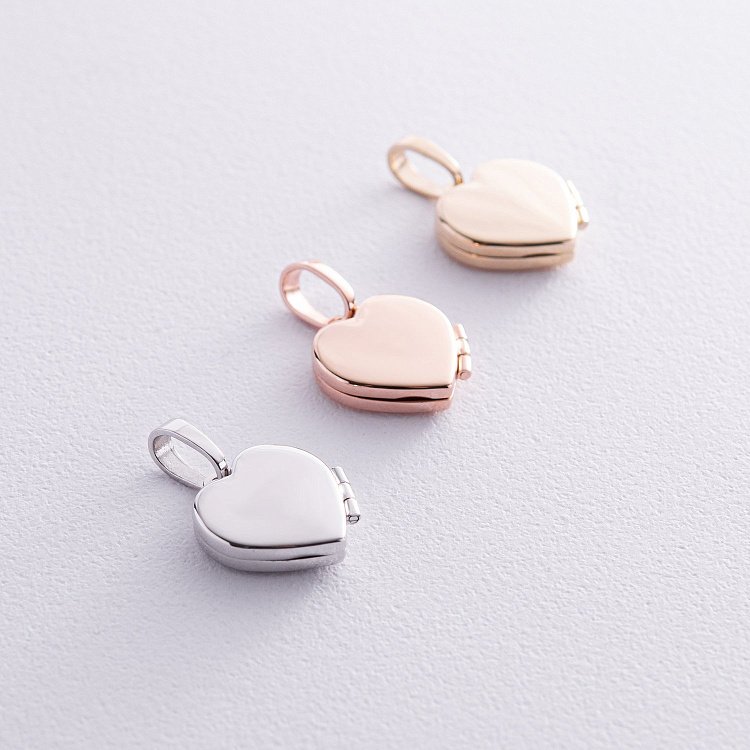 Золотой кулон "Сердечко"  для фотографии п02939 от ювелирного магазина Оникс - 4