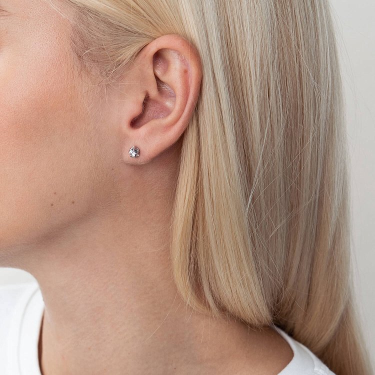 Золоті сережки - пусети з фіанітами с05980 від ювелірного магазину Онікс - 3