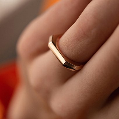 Кольцо "Дженнифер" в красном золоте к07420 №7