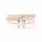 Золотое помолвочное кольцо с фианитами к03333 от ювелирного магазина Оникс - 2
