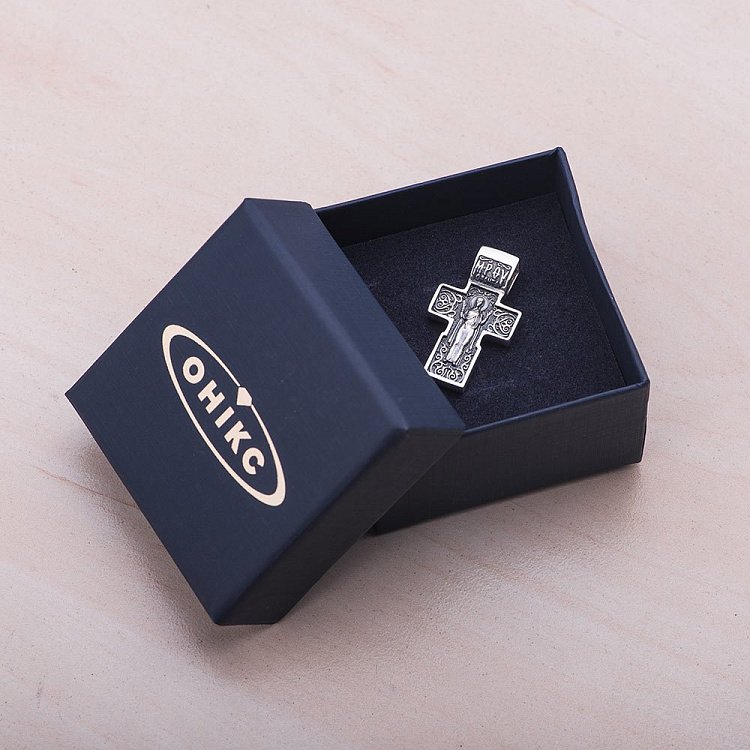 Мужской православный крест с чернением 131557 от ювелирного магазина Оникс - 2