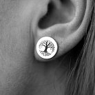 Сережки - пусети "Древо життя" в сріблі 123363 от ювелирного магазина Оникс - 3