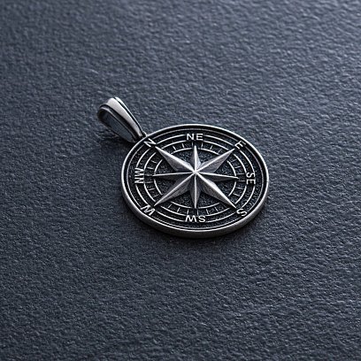 Серебряный кулон "Компас. Полярная звезда" 133186 №3