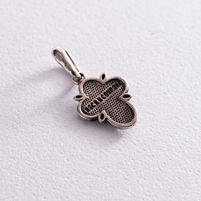 Серебряный православный крестик 132849 №2