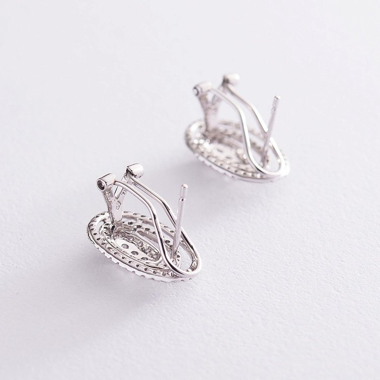 Золоті сережки з діамантами с389 від ювелірного магазину Онікс - 2