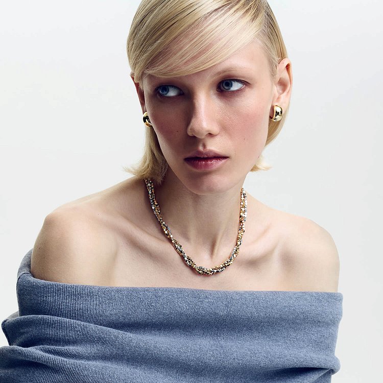 Колье "Кубики" (белое золото) кол01532 от ювелирного магазина Оникс - 3