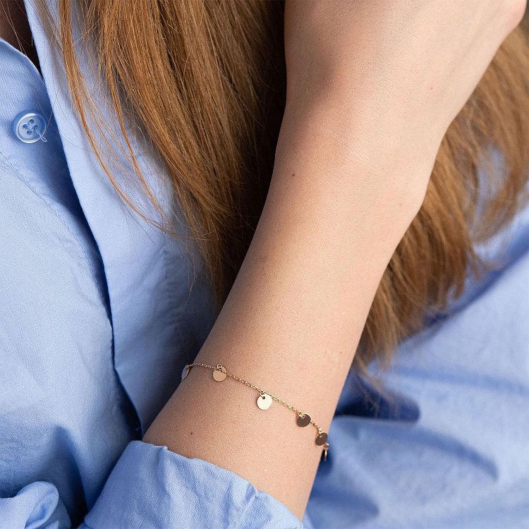 Браслет "Монетки" в червоному золоті б04532 від ювелірного магазину Онікс - 2