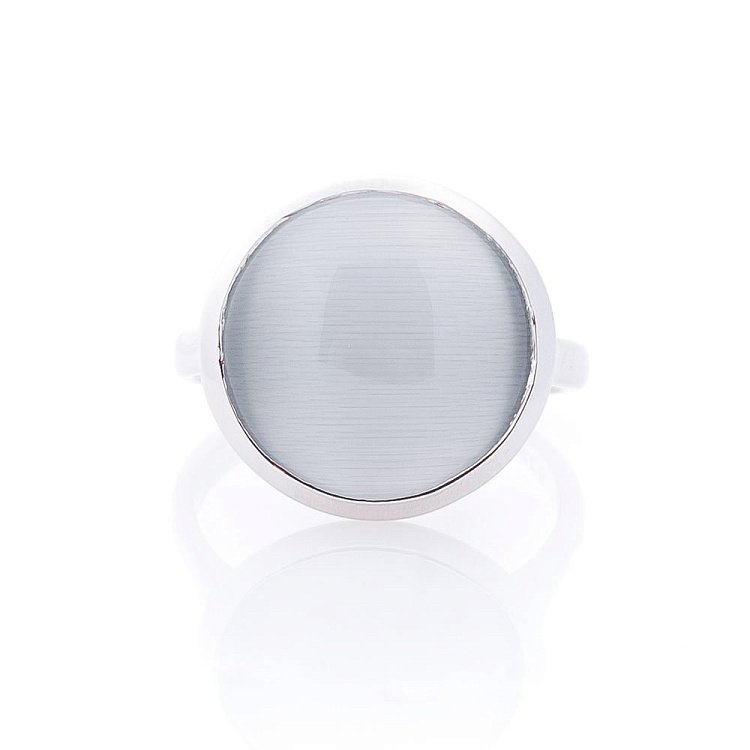 Серебряное кольцо (им.улексит) 112101 от ювелирного магазина Оникс - 1