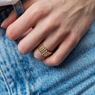 Широкое кольцо "Бьянка" в желтом золоте к07358 от ювелирного магазина Оникс - 17