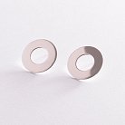 Срібні сережки - пусети "Дзеркальні" (2.1 см) 123157 от ювелирного магазина Оникс - 2