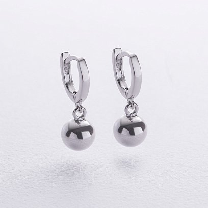 Срібні сережки "Кульки" 12321