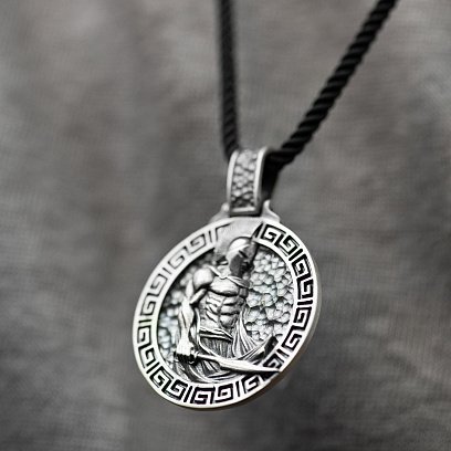 Чоловічий срібний кулон "Воїн. Ave, Caesar, morituri te salutant" 320п №2