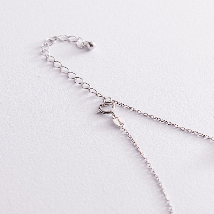 Кольє "Кульки" в білому золоті кол01948 від ювелірного магазину Онікс - 6