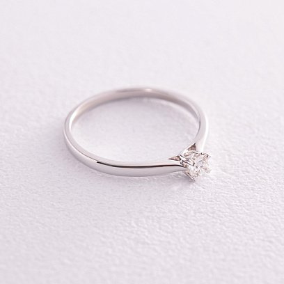 Помолвочное золотое кольцо с бриллиантом кб0460ca №3