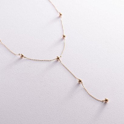 Кольє 2 в 1 "Кульки" у жовтому золоті кол02343