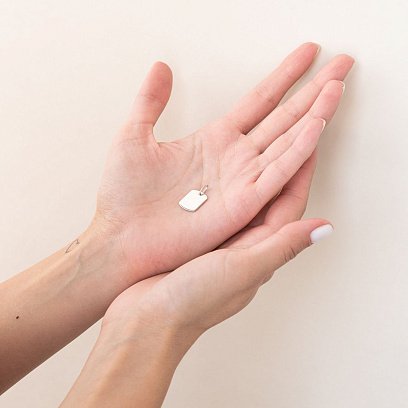 Срібний кулон для гравіювання 133039 №2