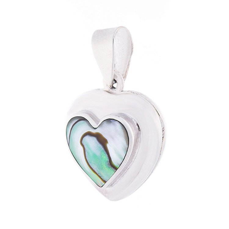 Срібний кулон "Сердечко" (перламутр) для фотографії 132832 від ювелірного магазину Онікс