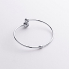 Жорсткий браслет "Кульки" у білому золоті б05817 от ювелирного магазина Оникс - 2