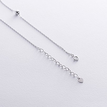 Колье - галстук "Шарики" в серебре 324 №5