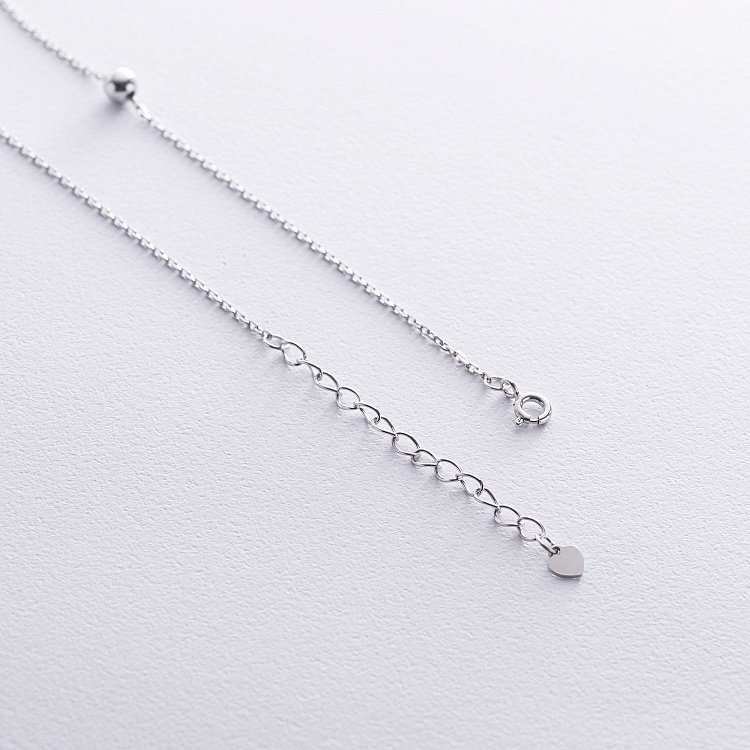 Колье - галстук "Шарики" в серебре 324 от ювелирного магазина Оникс - 4