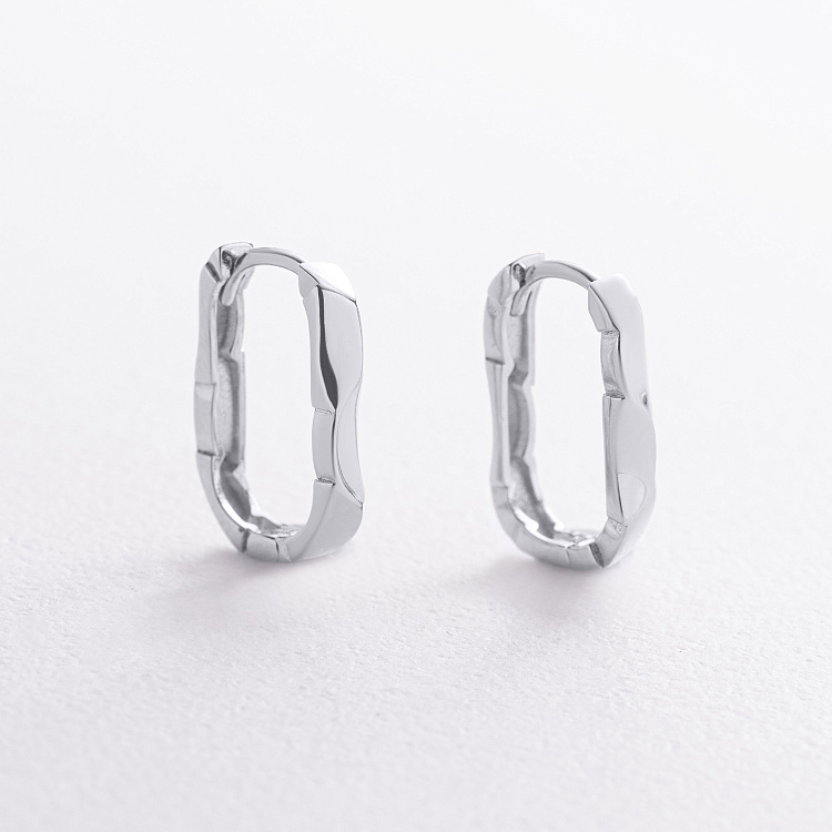 Сережки "Violet" у білому золоті mini с09741 від ювелірного магазину Онікс