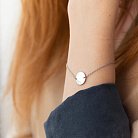 Срібний браслет з гравіюванням "Щастя любить тишу" 2091 от ювелирного магазина Оникс - 2